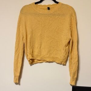 Cozy Yellow Cropped Sweater